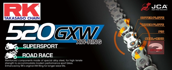 檔車鏈條推薦:RK GXW 系列