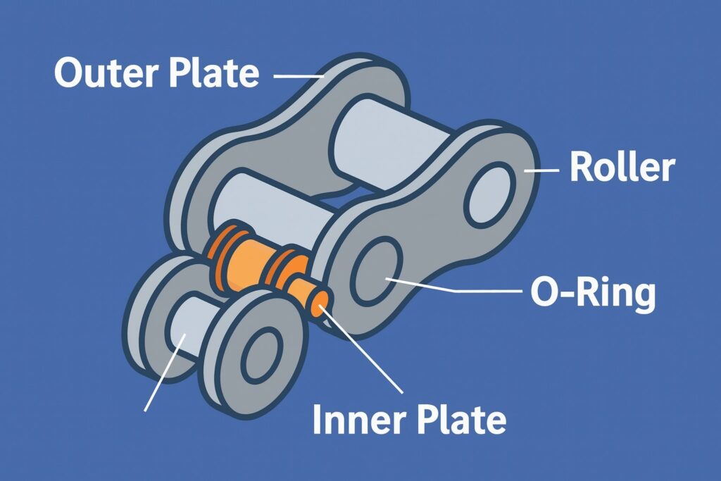 鏈條與油封結構示意圖